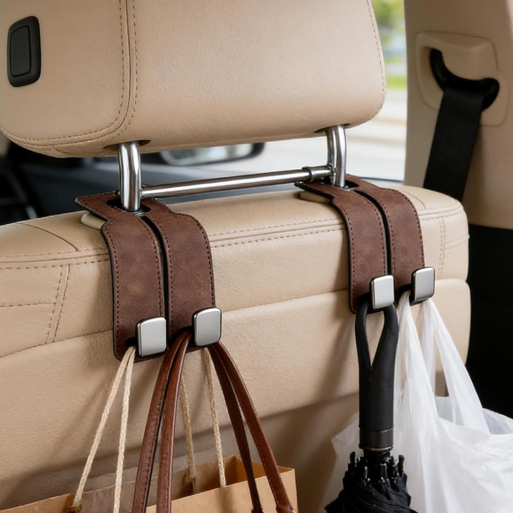 Headrest Hooks for Car, 2026 New Car Seat Hooks for Headrest, Car Seat Back Organizer Storage Hook for Hanger Purses ... - Image 5