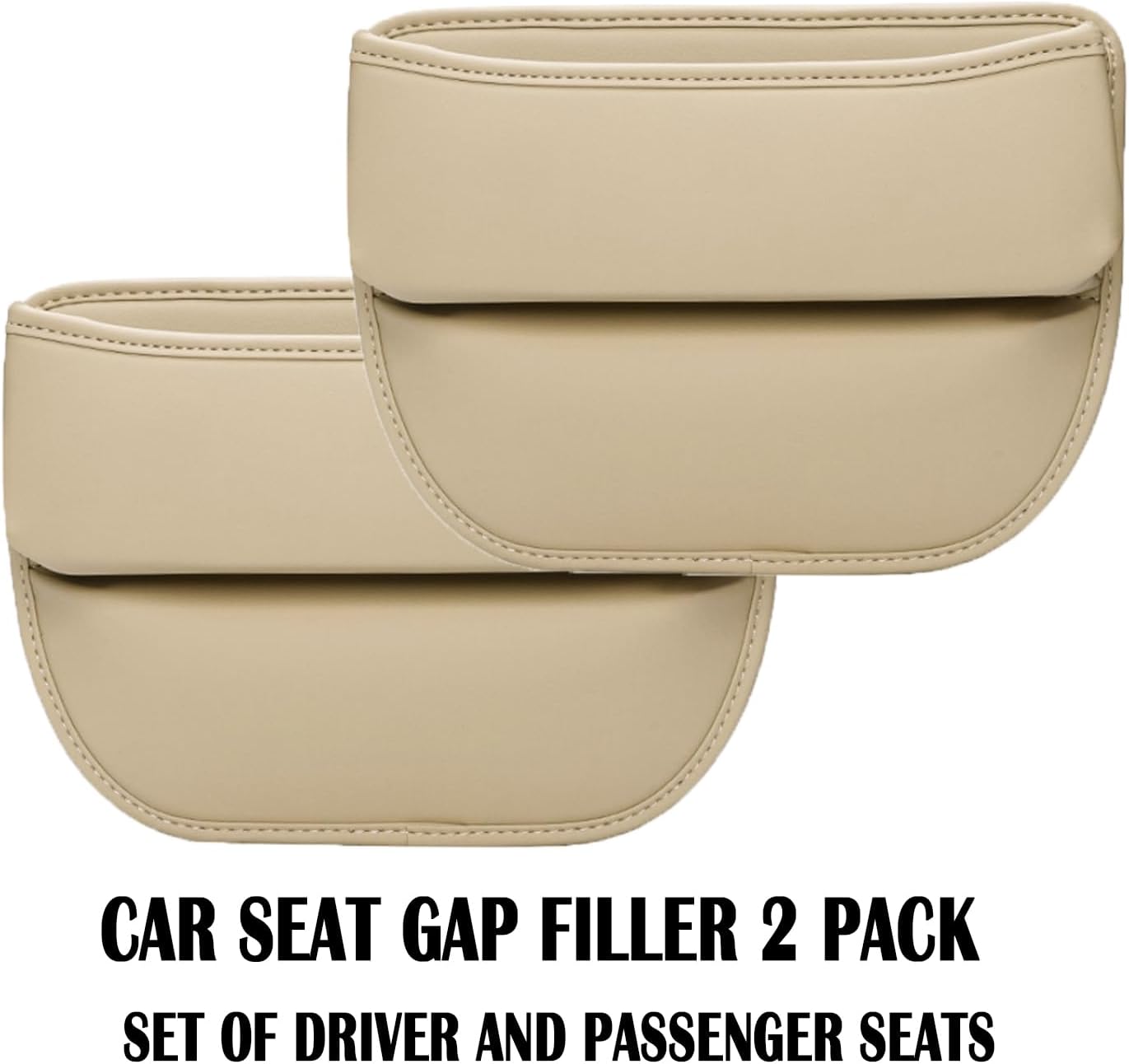 2-Pack Car Seat Gap Filler, Premium Leather Console Organizer Universal Fit for Car SUV Truck Multi-Purpose Essential... - Image 4