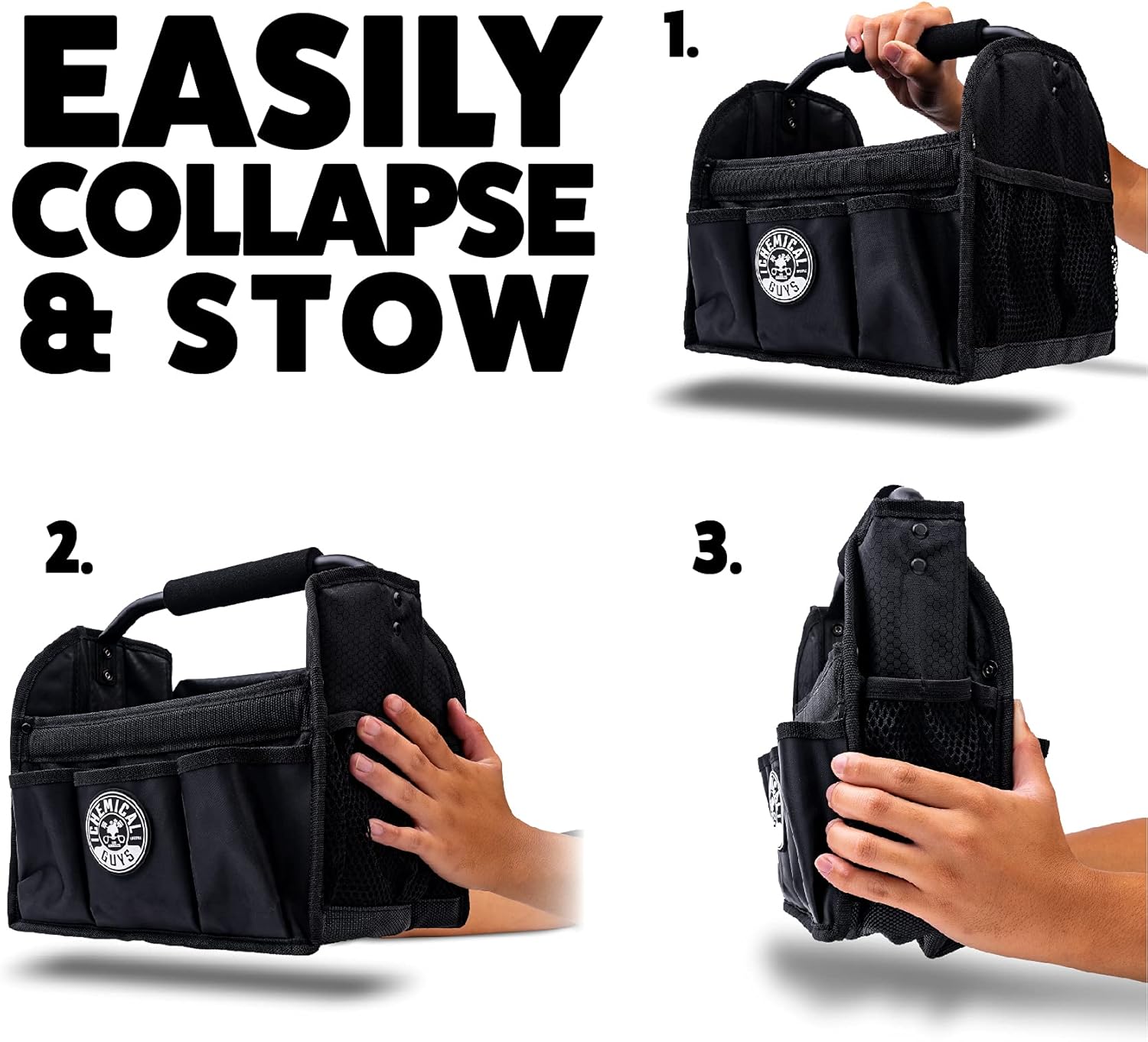 Chemical Guys Quick Load Collapsible Detailing Car Caddy Organizer & Storage – Portable Wash and Garage Organizer for... - Image 3